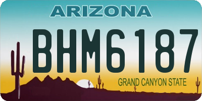 AZ license plate BHM6187