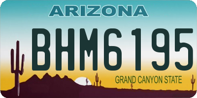 AZ license plate BHM6195