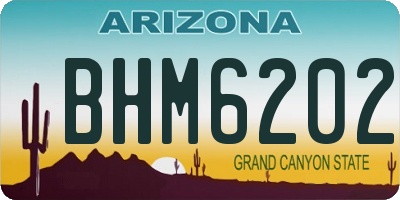 AZ license plate BHM6202