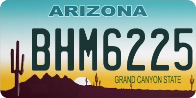 AZ license plate BHM6225