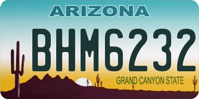 AZ license plate BHM6232