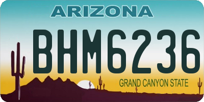AZ license plate BHM6236