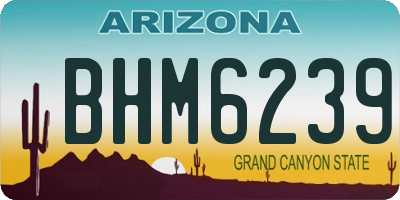 AZ license plate BHM6239