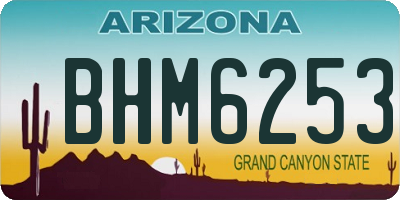 AZ license plate BHM6253