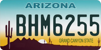 AZ license plate BHM6255