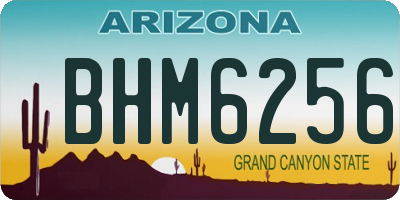AZ license plate BHM6256
