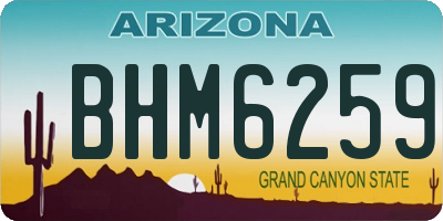 AZ license plate BHM6259