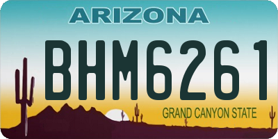 AZ license plate BHM6261