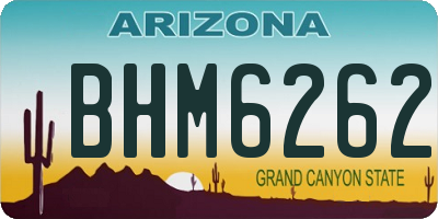 AZ license plate BHM6262