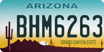 AZ license plate BHM6263