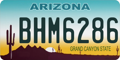 AZ license plate BHM6286