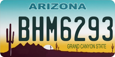 AZ license plate BHM6293