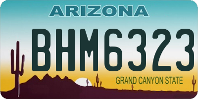AZ license plate BHM6323