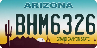 AZ license plate BHM6326