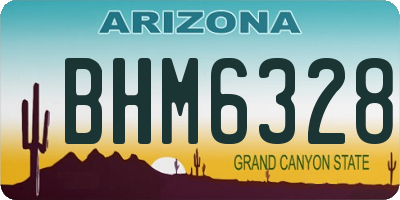 AZ license plate BHM6328