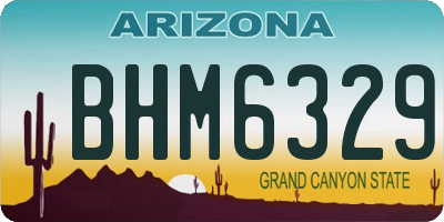 AZ license plate BHM6329