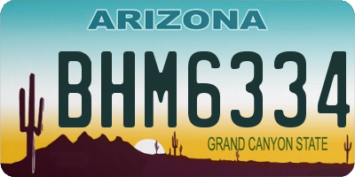AZ license plate BHM6334