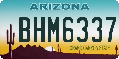 AZ license plate BHM6337