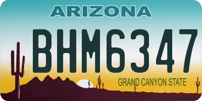 AZ license plate BHM6347