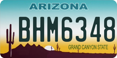 AZ license plate BHM6348