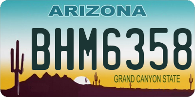 AZ license plate BHM6358
