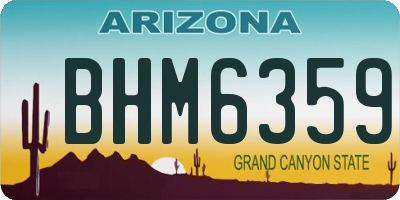 AZ license plate BHM6359