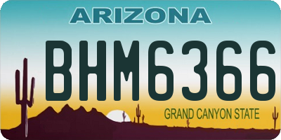 AZ license plate BHM6366