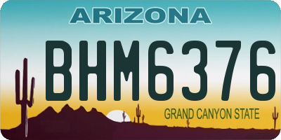 AZ license plate BHM6376