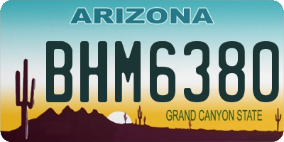 AZ license plate BHM6380