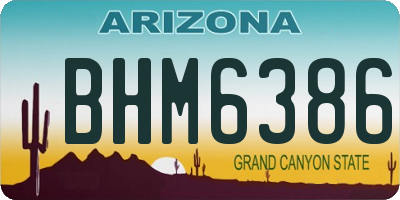 AZ license plate BHM6386