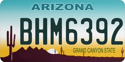 AZ license plate BHM6392