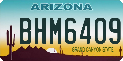 AZ license plate BHM6409
