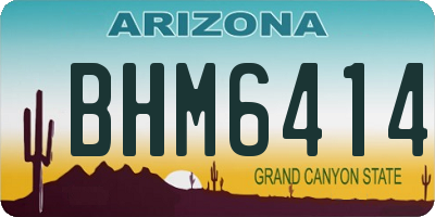 AZ license plate BHM6414