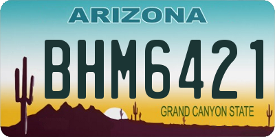 AZ license plate BHM6421