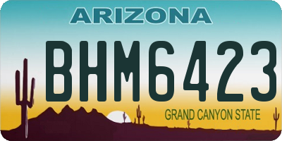 AZ license plate BHM6423