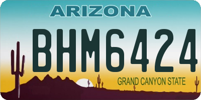 AZ license plate BHM6424