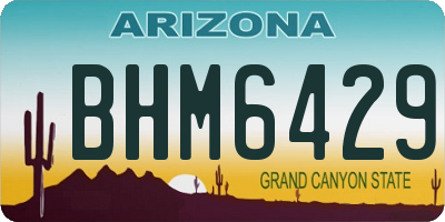 AZ license plate BHM6429