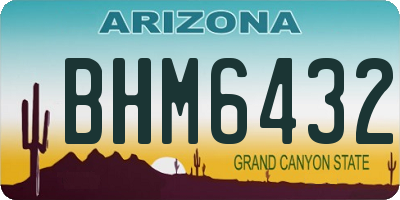 AZ license plate BHM6432