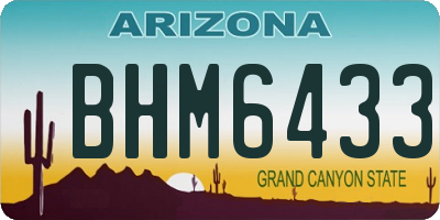 AZ license plate BHM6433