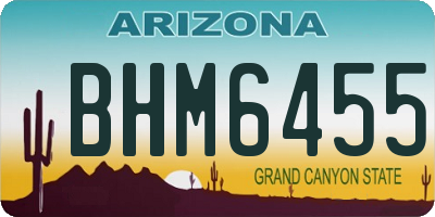 AZ license plate BHM6455