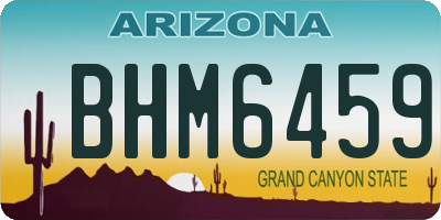 AZ license plate BHM6459