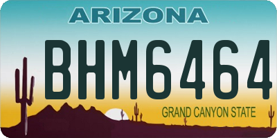 AZ license plate BHM6464