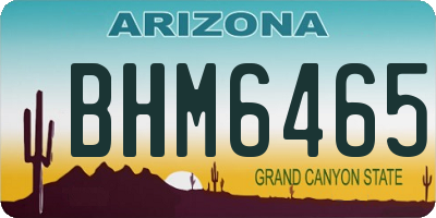 AZ license plate BHM6465