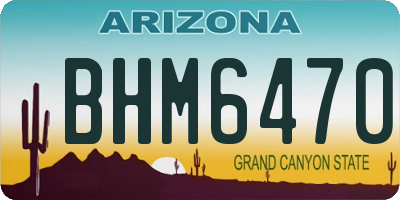 AZ license plate BHM6470