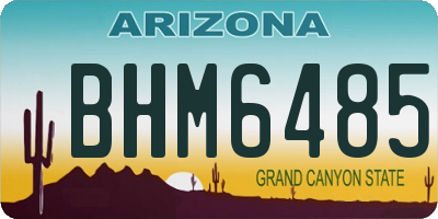 AZ license plate BHM6485