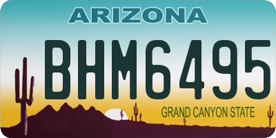 AZ license plate BHM6495