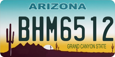 AZ license plate BHM6512