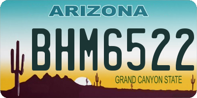 AZ license plate BHM6522