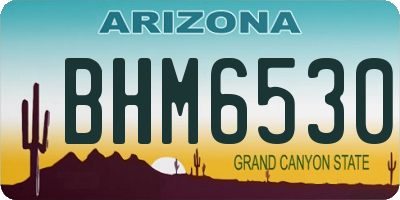 AZ license plate BHM6530