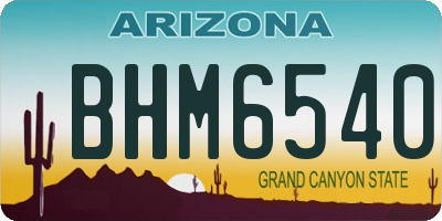 AZ license plate BHM6540